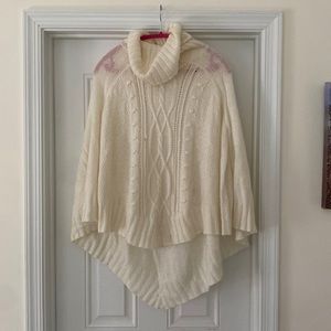 Cream poncho- H&M size M/L